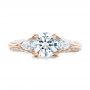 14k Rose Gold 14k Rose Gold Custom Diamond Engagement Ring - Top View -  101229 - Thumbnail
