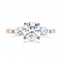 14k Rose Gold 14k Rose Gold Custom Diamond Engagement Ring - Top View -  101230 - Thumbnail