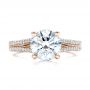 14k Rose Gold 14k Rose Gold Custom Diamond Engagement Ring - Top View -  101994 - Thumbnail