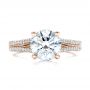 18k Rose Gold 18k Rose Gold Custom Diamond Engagement Ring - Top View -  101994 - Thumbnail
