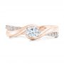 18k Rose Gold 18k Rose Gold Custom Diamond Engagement Ring - Top View -  102277 - Thumbnail