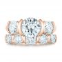 18k Rose Gold 18k Rose Gold Custom Diamond Engagement Ring - Top View -  102296 - Thumbnail