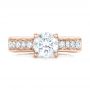 18k Rose Gold 18k Rose Gold Custom Diamond Engagement Ring - Top View -  102345 - Thumbnail