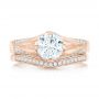 14k Rose Gold 14k Rose Gold Custom Diamond Engagement Ring - Top View -  102405 - Thumbnail