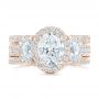 14k Rose Gold 14k Rose Gold Custom Diamond Engagement Ring - Top View -  102415 - Thumbnail