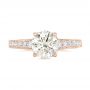 18k Rose Gold 18k Rose Gold Custom Diamond Engagement Ring - Top View -  102462 - Thumbnail