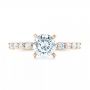 14k Rose Gold 14k Rose Gold Custom Diamond Engagement Ring - Top View -  102582 - Thumbnail
