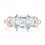 14k Rose Gold 14k Rose Gold Custom Diamond Engagement Ring - Top View -  102594 - Thumbnail