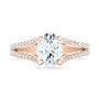14k Rose Gold 14k Rose Gold Custom Diamond Engagement Ring - Top View -  102604 - Thumbnail