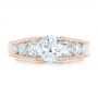 14k Rose Gold 14k Rose Gold Custom Diamond Engagement Ring - Top View -  102762 - Thumbnail