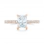 18k Rose Gold 18k Rose Gold Custom Diamond Engagement Ring - Top View -  102856 - Thumbnail