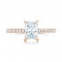 14k Rose Gold 14k Rose Gold Custom Diamond Engagement Ring - Top View -  102856 - Thumbnail
