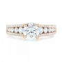 14k Rose Gold 14k Rose Gold Custom Diamond Engagement Ring - Top View -  102886 - Thumbnail