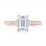 18k Rose Gold 18k Rose Gold Custom Diamond Engagement Ring - Top View -  102904 - Thumbnail