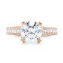 18k Rose Gold 18k Rose Gold Custom Diamond Engagement Ring - Top View -  103013 - Thumbnail