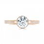 14k Rose Gold 14k Rose Gold Custom Diamond Engagement Ring - Top View -  103053 - Thumbnail