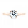 18k Rose Gold 18k Rose Gold Custom Diamond Engagement Ring - Top View -  103057 - Thumbnail