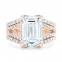 14k Rose Gold 14k Rose Gold Custom Diamond Engagement Ring - Top View -  103138 - Thumbnail