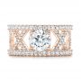 14k Rose Gold 14k Rose Gold Custom Diamond Engagement Ring - Top View -  103215 - Thumbnail