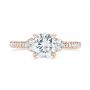 18k Rose Gold 18k Rose Gold Custom Diamond Engagement Ring - Top View -  103219 - Thumbnail