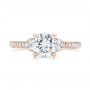 14k Rose Gold 14k Rose Gold Custom Diamond Engagement Ring - Top View -  103219 - Thumbnail