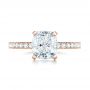 14k Rose Gold 14k Rose Gold Custom Diamond Engagement Ring - Top View -  103222 - Thumbnail