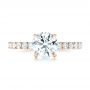 14k Rose Gold 14k Rose Gold Custom Diamond Engagement Ring - Top View -  103235 - Thumbnail