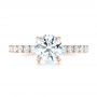 14k Rose Gold 14k Rose Gold Custom Diamond Engagement Ring - Top View -  103235 - Thumbnail