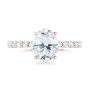14k Rose Gold 14k Rose Gold Custom Diamond Engagement Ring - Top View -  103355 - Thumbnail