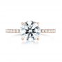 18k Rose Gold 18k Rose Gold Custom Diamond Engagement Ring - Top View -  103369 - Thumbnail