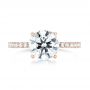 14k Rose Gold 14k Rose Gold Custom Diamond Engagement Ring - Top View -  103369 - Thumbnail