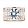 14k Rose Gold 14k Rose Gold Custom Diamond Engagement Ring - Top View -  103487 - Thumbnail