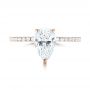 14k Rose Gold 14k Rose Gold Custom Diamond Engagement Ring - Top View -  103604 - Thumbnail