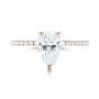 18k Rose Gold 18k Rose Gold Custom Diamond Engagement Ring - Top View -  103604 - Thumbnail