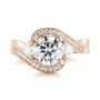 14k Rose Gold 14k Rose Gold Custom Diamond Engagement Ring - Top View -  104262 - Thumbnail