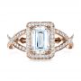 18k Rose Gold 18k Rose Gold Custom Diamond Engagement Ring - Top View -  1159 - Thumbnail