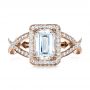 14k Rose Gold 14k Rose Gold Custom Diamond Engagement Ring - Top View -  1159 - Thumbnail