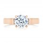 14k Rose Gold 14k Rose Gold Custom Diamond Engagement Ring - Top View -  1259 - Thumbnail