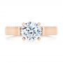 14k Rose Gold 14k Rose Gold Custom Diamond Engagement Ring - Top View -  1259 - Thumbnail