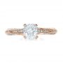 14k Rose Gold 14k Rose Gold Custom Diamond Engagement Ring - Top View -  1268 - Thumbnail