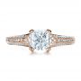 14k Rose Gold 14k Rose Gold Custom Diamond Engagement Ring - Top View -  1410 - Thumbnail