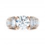 18k Rose Gold 18k Rose Gold Custom Diamond Engagement Ring - Top View -  1434 - Thumbnail