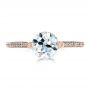 14k Rose Gold 14k Rose Gold Custom Diamond Engagement Ring - Top View -  1443 - Thumbnail