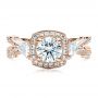 14k Rose Gold 14k Rose Gold Custom Diamond Engagement Ring - Top View -  1451 - Thumbnail