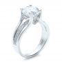 18k White Gold 18k White Gold Custom Diamond Engagement Ring - Three-Quarter View -  100035 - Thumbnail