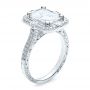  Platinum Custom Diamond Engagement Ring - Three-Quarter View -  100091 - Thumbnail