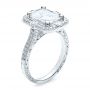 14k White Gold 14k White Gold Custom Diamond Engagement Ring - Three-Quarter View -  100091 - Thumbnail