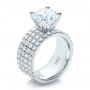  Platinum Custom Diamond Engagement Ring - Three-Quarter View -  100102 - Thumbnail