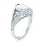 14k White Gold 14k White Gold Custom Diamond Engagement Ring - Three-Quarter View -  100551 - Thumbnail