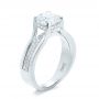 14k White Gold 14k White Gold Custom Diamond Engagement Ring - Three-Quarter View -  100610 - Thumbnail